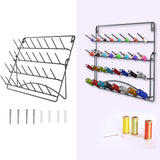 Maxbell Wall Mount Thread Holder 32 Spool Sewing Thread Rack with Hanging Tools
