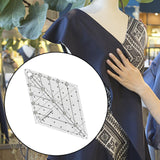 Maxbell 60 Degree Diamond Quilting Template Sewing Ruler for Simple Quilting Designs Large