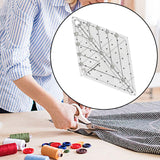 Maxbell 60 Degree Diamond Quilting Template Sewing Ruler for Simple Quilting Designs Large
