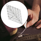 Maxbell 60 Degree Diamond Quilting Template Sewing Ruler for Simple Quilting Designs Large