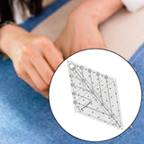 Maxbell 60 Degree Diamond Quilting Template Sewing Ruler for Simple Quilting Designs Large