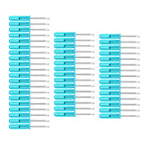 Maxbell 50Pcs 2mm Mini Screwdrivers Set Eyeglass Screwdriver for Toy Repair Sturdy Flat Head