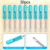Maxbell 50Pcs 2mm Mini Screwdrivers Set Eyeglass Screwdriver for Toy Repair Sturdy Flat Head