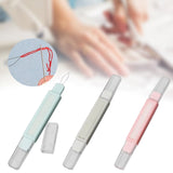 Maxbell Double Needle Threader Accs Hand Sewing for Household Needlecraft Embroidery Pink