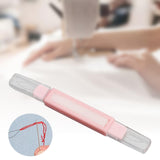 Maxbell Double Needle Threader Accs Hand Sewing for Household Needlecraft Embroidery Pink