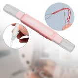 Maxbell Double Needle Threader Accs Hand Sewing for Household Needlecraft Embroidery Pink