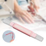 Maxbell Double Needle Threader Accs Hand Sewing for Household Needlecraft Embroidery Pink