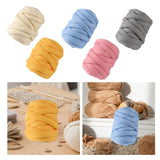 Maxbell 250G/0.55lbs Chunky Yarn Jumbo Tube Yarn for Craft DIY Throw Sofa Bed Pillow Cream