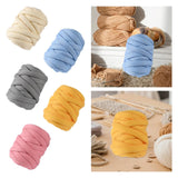 Maxbell 250G/0.55lbs Chunky Yarn Jumbo Tube Yarn for Craft DIY Throw Sofa Bed Pillow Cream