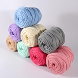 Maxbell 250G/0.55lbs Chunky Yarn Jumbo Tube Yarn for Craft DIY Throw Sofa Bed Pillow Cream