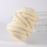 Maxbell 250G/0.55lbs Chunky Yarn Jumbo Tube Yarn for Craft DIY Throw Sofa Bed Pillow Cream