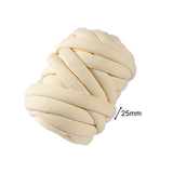 Maxbell 250G/0.55lbs Chunky Yarn Jumbo Tube Yarn for Craft DIY Throw Sofa Bed Pillow Cream