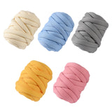 Maxbell 250G/0.55lbs Chunky Yarn Jumbo Tube Yarn for Craft DIY Throw Sofa Bed Pillow Cream