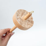 Maxbell Top Whorl Easy to Use 12.80inch Wheel Drop Spindle for Woven Crochet Felting