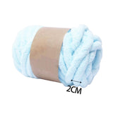 Maxbell Thick Chunky Yarn Hand Knitting DIY Weight Yarn for Throw Rug Making Weaving light blue