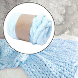 Maxbell Thick Chunky Yarn Hand Knitting DIY Weight Yarn for Throw Rug Making Weaving light blue