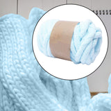 Maxbell Thick Chunky Yarn Hand Knitting DIY Weight Yarn for Throw Rug Making Weaving light blue