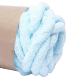 Maxbell Thick Chunky Yarn Hand Knitting DIY Weight Yarn for Throw Rug Making Weaving light blue