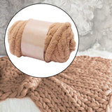 Maxbell Thick Chunky Yarn Hand Knitting DIY Weight Yarn for Throw Rug Making Weaving khaki
