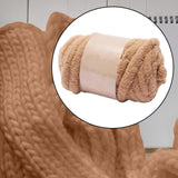 Maxbell Thick Chunky Yarn Hand Knitting DIY Weight Yarn for Throw Rug Making Weaving khaki
