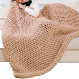 Maxbell Thick Chunky Yarn Hand Knitting DIY Weight Yarn for Throw Rug Making Weaving khaki