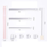 Maxbell Embroidery Punch Needle Set Sturdy Handmade for Children Adults Cross Stitch Pink