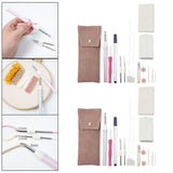 Maxbell Embroidery Punch Needle Set Sturdy Handmade for Children Adults Cross Stitch Pink