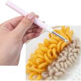 Maxbell Embroidery Punch Needle Set Sturdy Handmade for Children Adults Cross Stitch Pink