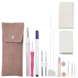 Maxbell Embroidery Punch Needle Set Sturdy Handmade for Children Adults Cross Stitch Pink