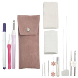 Maxbell Embroidery Punch Needle Set Sturdy Handmade for Children Adults Cross Stitch Pink