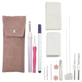 Maxbell Embroidery Punch Needle Set Sturdy Handmade for Children Adults Cross Stitch Pink