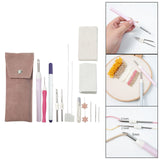 Maxbell Embroidery Punch Needle Set Sturdy Handmade for Children Adults Cross Stitch Pink
