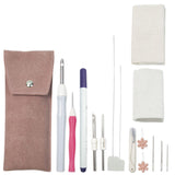 Maxbell Embroidery Punch Needle Set Sturdy Handmade for Children Adults Cross Stitch Gray