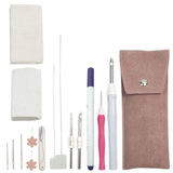 Maxbell Embroidery Punch Needle Set Sturdy Handmade for Children Adults Cross Stitch Gray