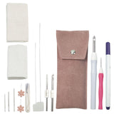 Maxbell Embroidery Punch Needle Set Sturdy Handmade for Children Adults Cross Stitch Gray