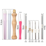 Maxbell Embroidery Punch Needle Set Durable Hand Woven for Children Adults Beginners