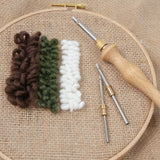 Maxbell Embroidery Punch Needle Set Durable Hand Woven for Children Adults Beginners