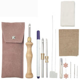 Maxbell Embroidery Punch Needle Set Durable Hand Woven for Children Adults Beginners