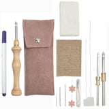 Maxbell Embroidery Punch Needle Set Durable Hand Woven for Children Adults Beginners