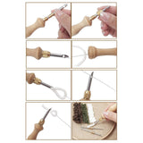 Maxbell Punch Needle Set Adult Needle Threader for 5 mm 2.5 mm 3.5mm Thread and Yarn