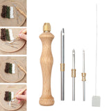 Maxbell Punch Needle Set Adult Needle Threader for 5 mm 2.5 mm 3.5mm Thread and Yarn