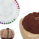 Maxbell Pincushion Kit Durable Pumpkin Shaped for Quilting Embroidery Craft Projects Brown