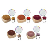 Maxbell Pincushion Kit Durable Pumpkin Shaped for Quilting Embroidery Craft Projects Brown