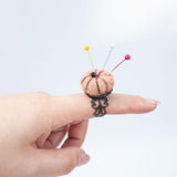 Maxbell Pincushion Kit Durable Pumpkin Shaped for Quilting Embroidery Craft Projects Brown