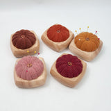 Maxbell Pincushion Kit Durable Pumpkin Shaped for Quilting Embroidery Craft Projects Brown