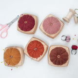 Maxbell Pincushion Kit Durable Pumpkin Shaped for Quilting Embroidery Craft Projects Brown