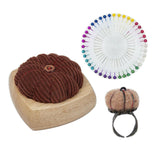 Maxbell Pincushion Kit Durable Pumpkin Shaped for Quilting Embroidery Craft Projects Brown