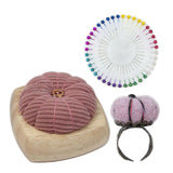 Maxbell Pincushion Kit Durable Pumpkin Shaped for Quilting Embroidery Craft Projects Pink