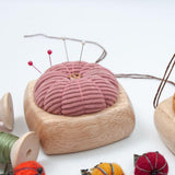 Maxbell Pincushion Kit Durable Pumpkin Shaped for Quilting Embroidery Craft Projects Pink