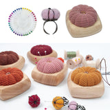 Maxbell Pincushion Kit Durable Pumpkin Shaped for Quilting Embroidery Craft Projects Pink